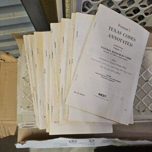 Lot of (34) Vernon's Texas Codes Annotated Pocket Part